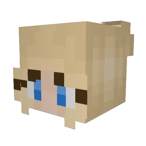 vntcniv Minecraft avatar head, 3D render