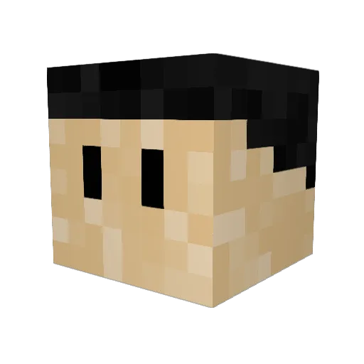 vntn Minecraft avatar head, 3D render