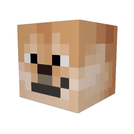 vntss Minecraft avatar head, 3D render
