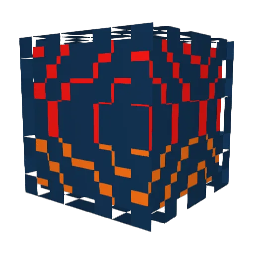 vnva Minecraft avatar head, 3D render