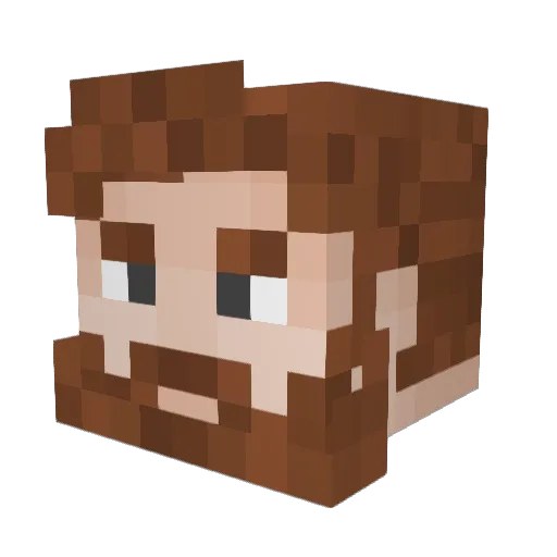 vnymous Minecraft avatar head, 3D render