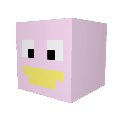 vobango Minecraft avatar head, 3D render