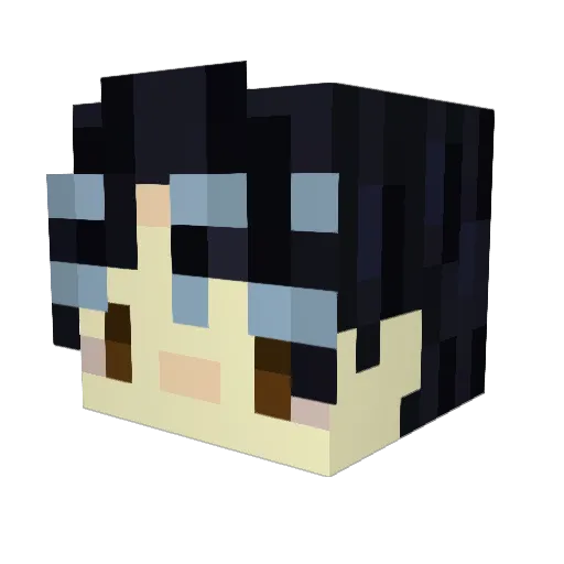 vocal01d Minecraft avatar head, 3D render