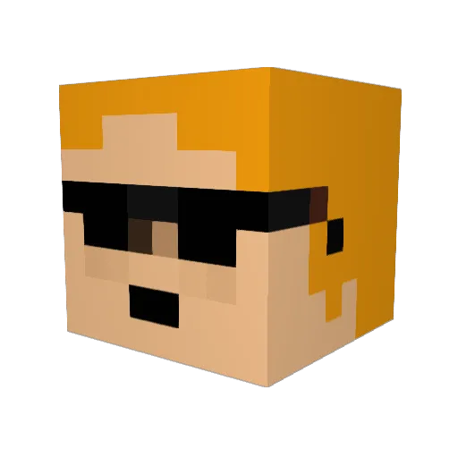 voctir08 Minecraft avatar head, 3D render