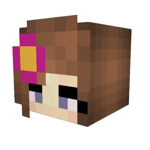 vodkaaTIC Minecraft avatar head, 3D render