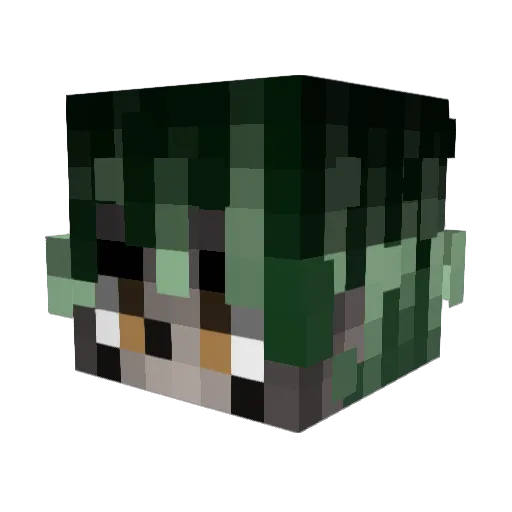 vodkarebull Minecraft avatar head, 3D render