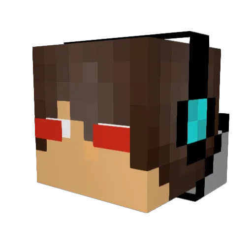 vodyanoi Minecraft avatar head, 3D render