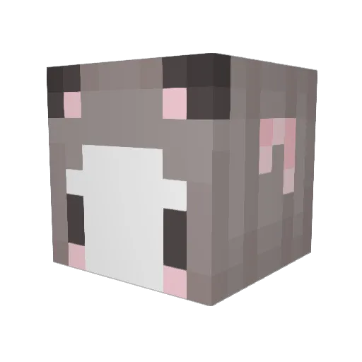 voenji Minecraft avatar head, 3D render
