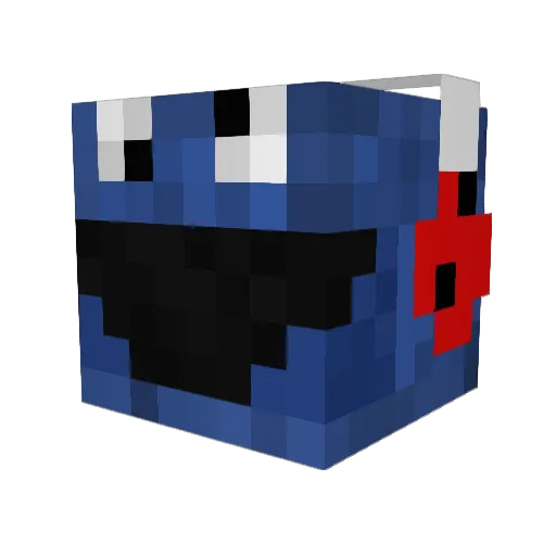 voetbalsil Minecraft avatar head, 3D render