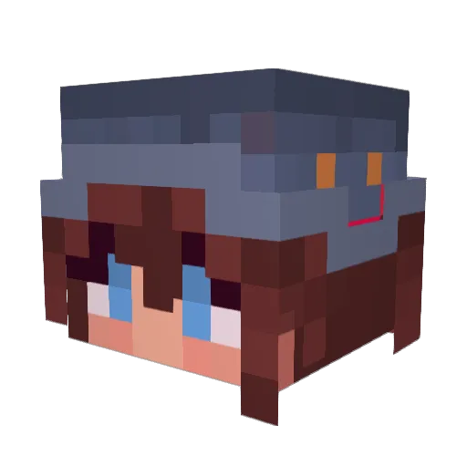 voicefulshelf Minecraft avatar head, 3D render