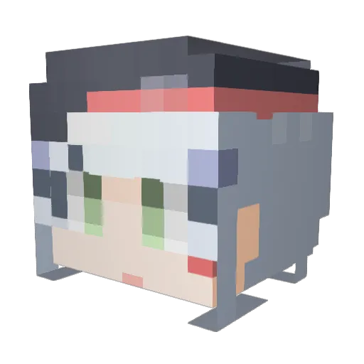 void793 Minecraft avatar head, 3D render