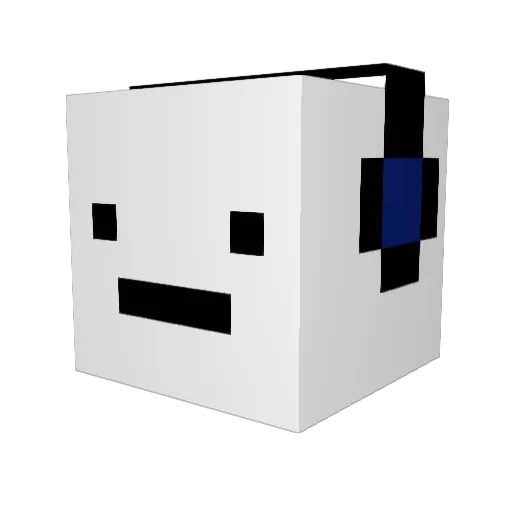 void_main_void Minecraft avatar head, 3D render