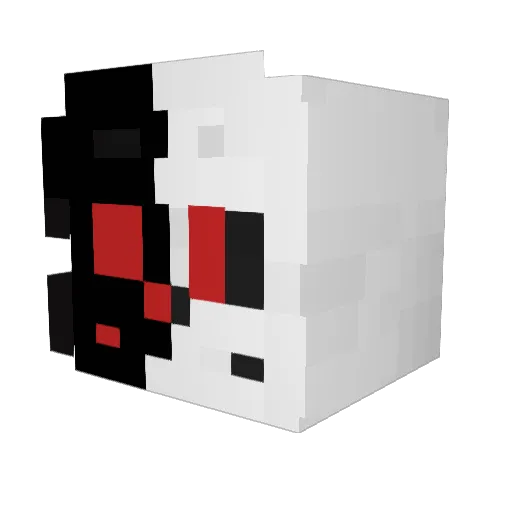 voiddustts Minecraft avatar head, 3D render
