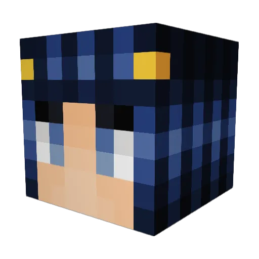 voidgazerr Minecraft avatar head, 3D render