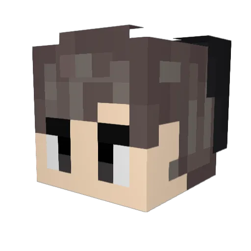 voidkitsunee Minecraft avatar head, 3D render