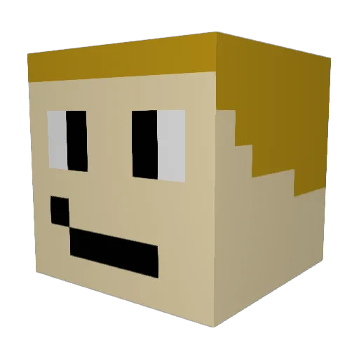 voidkoni Minecraft avatar head, 3D render
