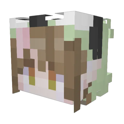 voidpire Minecraft avatar head, 3D render