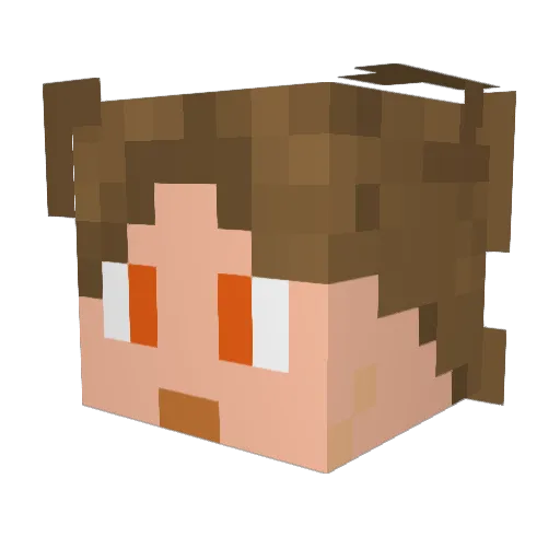 voidshok Minecraft avatar head, 3D render