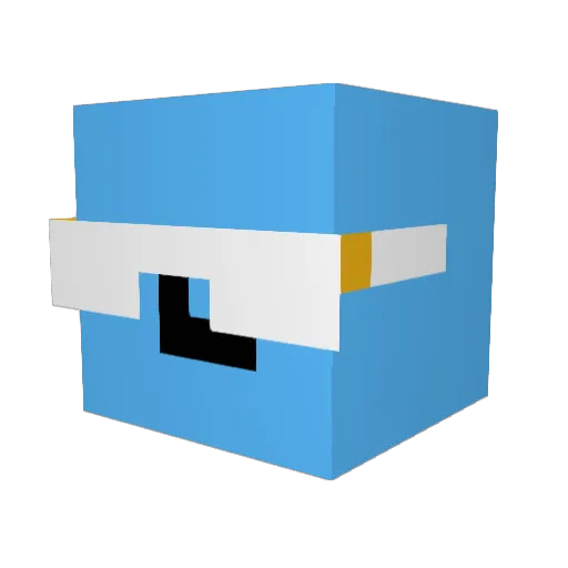 voidxzq Minecraft avatar head, 3D render