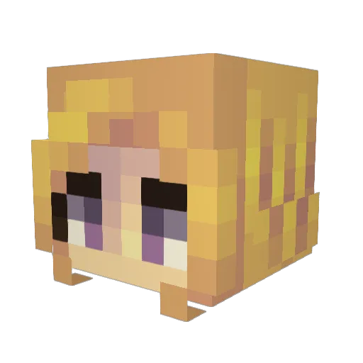 voiletmoon Minecraft avatar head, 3D render