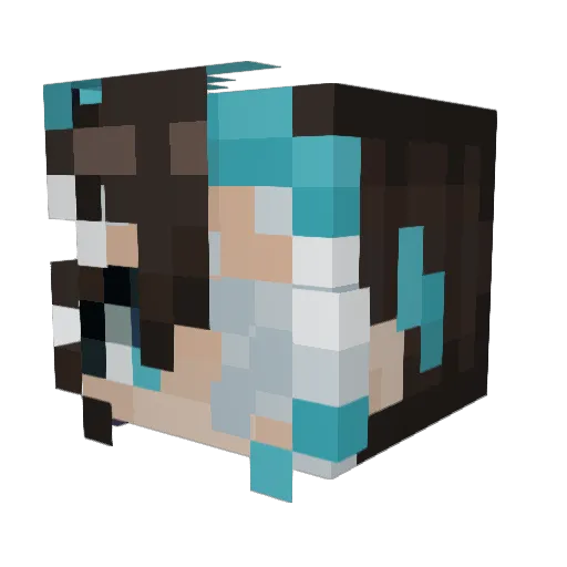 voising Minecraft avatar head, 3D render