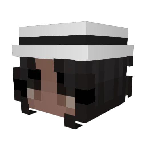 voiw Minecraft avatar head, 3D render
