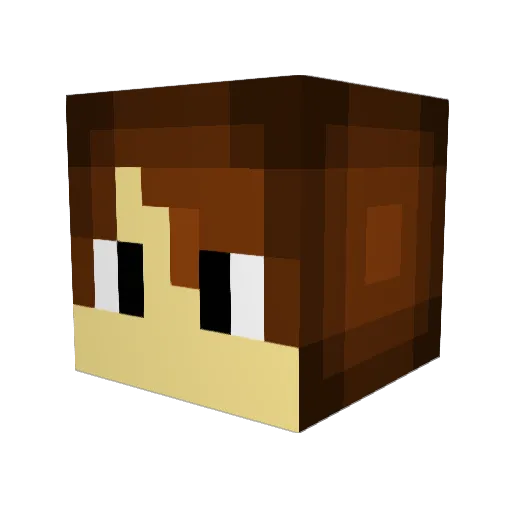 vojtapro Minecraft avatar head, 3D render