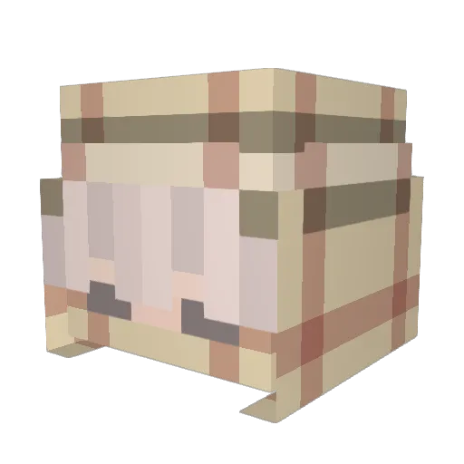 vokeairs Minecraft avatar head, 3D render