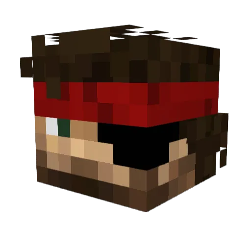 voksif Minecraft avatar head, 3D render