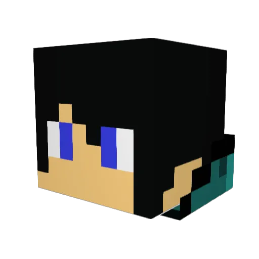 volDeus Minecraft avatar head, 3D render