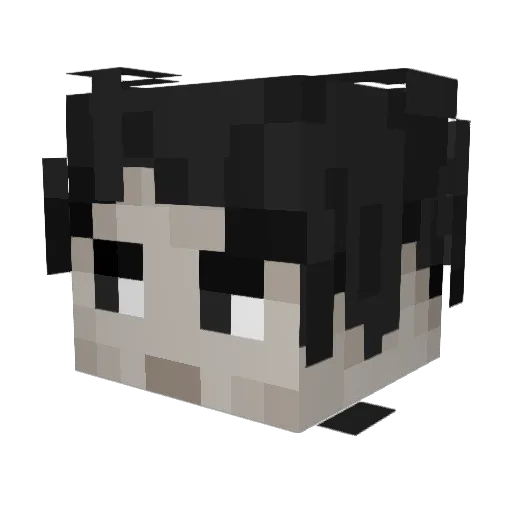volcanic__ Minecraft avatar head, 3D render