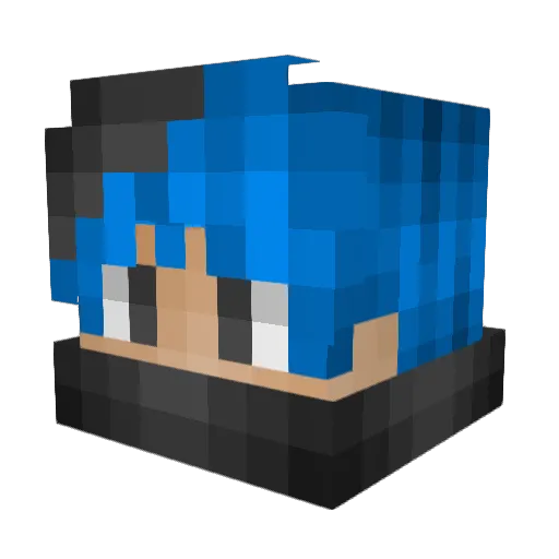 volckix Minecraft avatar head, 3D render