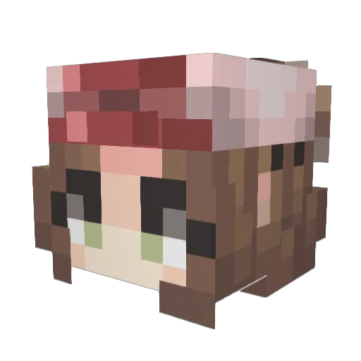 volclare Minecraft avatar head, 3D render