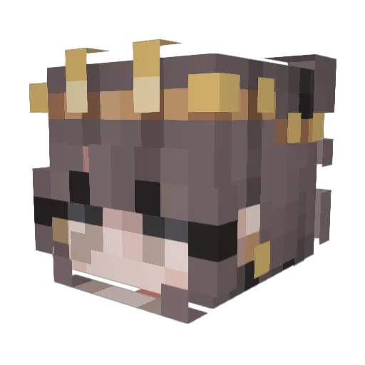 voldit Minecraft avatar head, 3D render