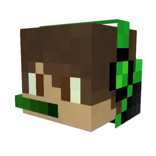 voldragon Minecraft avatar head, 3D render
