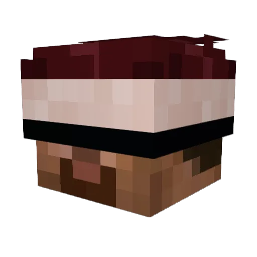 volitient Minecraft avatar head, 3D render