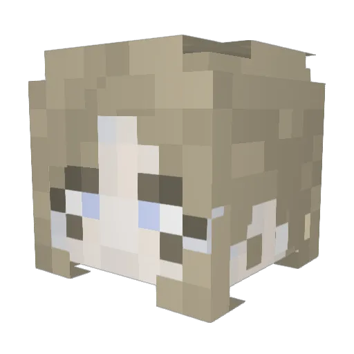 volkomor Minecraft avatar head, 3D render