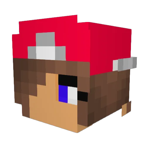 volley72 Minecraft avatar head, 3D render