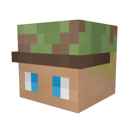 vollminus Minecraft avatar head, 3D render