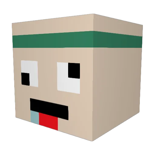 vollpfosten4k Minecraft avatar head, 3D render