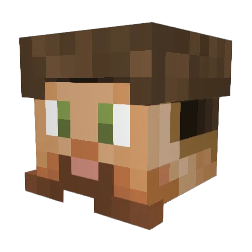 volt_man Minecraft avatar head, 3D render