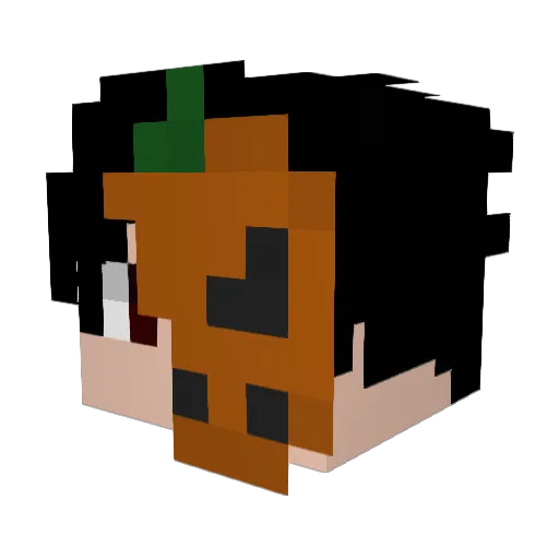 volthell Minecraft avatar head, 3D render