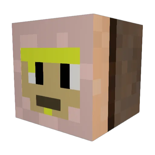 volume8100 Minecraft avatar head, 3D render