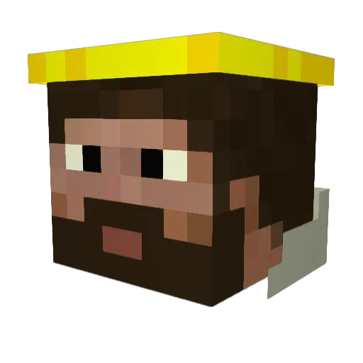 volvo24 Minecraft avatar head, 3D render