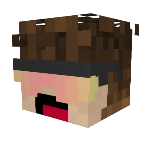 volvokids Minecraft avatar head, 3D render