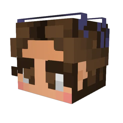 vomiet Minecraft avatar head, 3D render