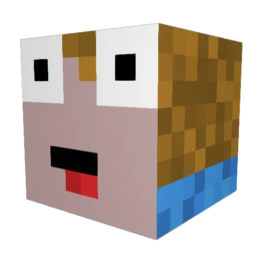 vomit_cookie01 Minecraft avatar head, 3D render