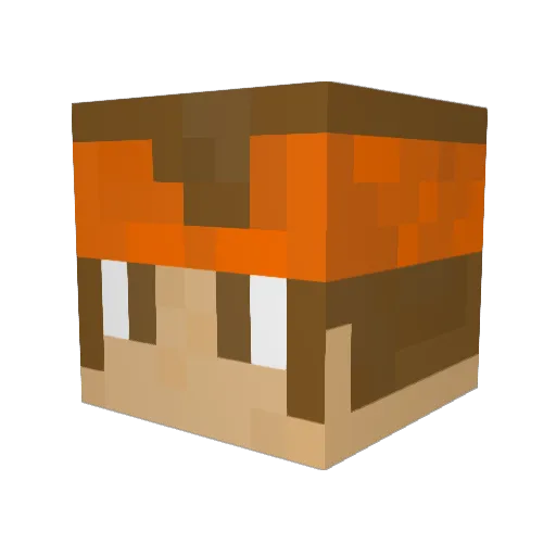 vonetto Minecraft avatar head, 3D render
