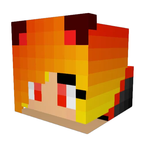 vonfenel Minecraft avatar head, 3D render