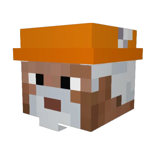 vonhhh Minecraft avatar head, 3D render